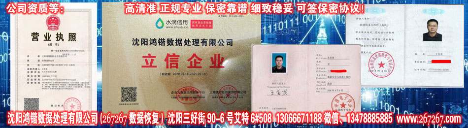 沈陽(yáng)鴻鍇數(shù)據(jù)恢復(fù)(267267)公司資質(zhì)